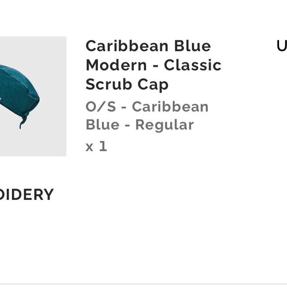 Figs Modern Scrub Cap: Caribbean Blue - Picture 2 of 2